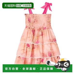 1h可退 潮奢 ZIMMERMANN 女童 Cascadian 花朵抽褶棉质连衣裙童装