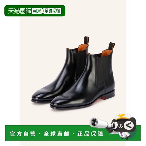 SANTONI 男士靴子 100313431613000 CO 黑色 Chel【付后1h可退】