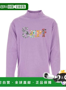 1h可退 潮奢 Erl 女士 淡紫色棉质运动衫 ERL08T009PURPLE卫衣