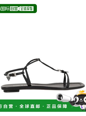 PRADA 女士凉鞋 1X577N011F005F0002 SS2025 黑色 露趾平底凉鞋