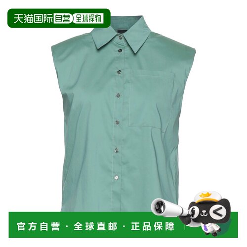 Pinko 品高 女士 Blouses 纯色衬衫 green绿色 舒适时尚
