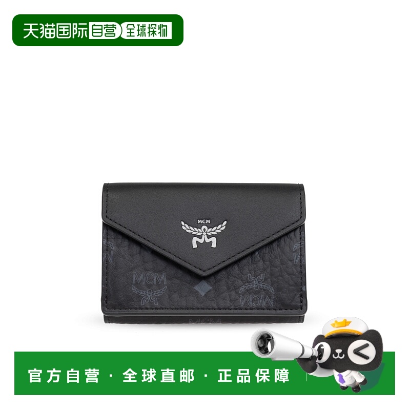 1h可退 MCM 女士卡包 MYSEATA010BK AW2024 黑色 Wallet with log