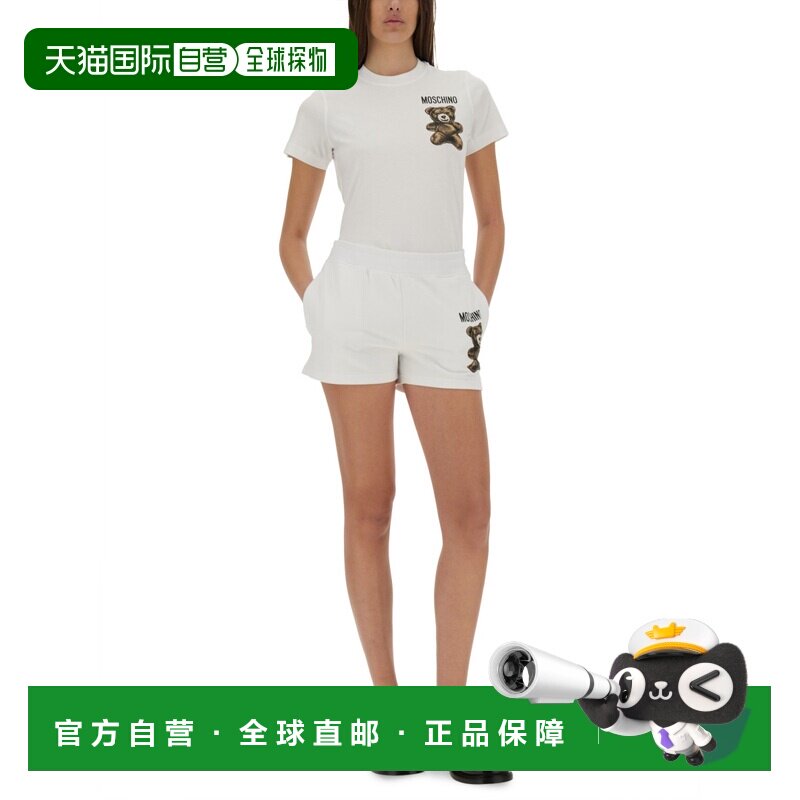 MOSCHINO 女士短裤 032705281001 SS2025 白色 TEDDY BEAR SHORTS图片