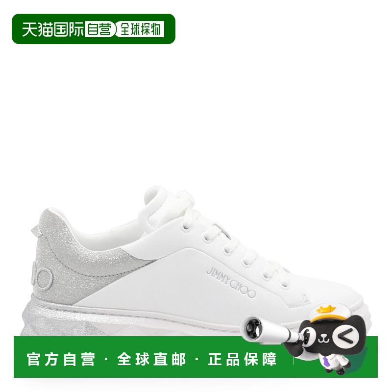 1h可退 潮奢 Jimmy Choo 周仰杰 女士 白色银色运动鞋 DIAMONDMAX