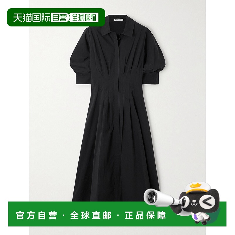 1h可退 潮奢 Simkhai 女士 Jazz 褶裥棉混纺府绸中长衬衫式连衣裙