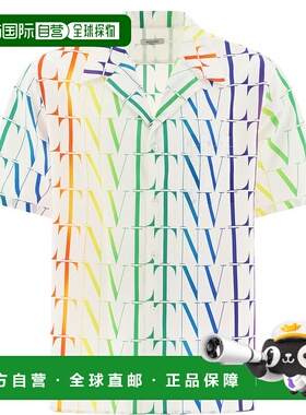VALENTINO 男士衬衫 VV3AAA906G5D26 SS2022 白色 VLTN Times Mul