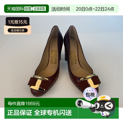 1h可退 SALVATORE FERRAGAMO 女士高跟鞋 059659COPPER AW2025