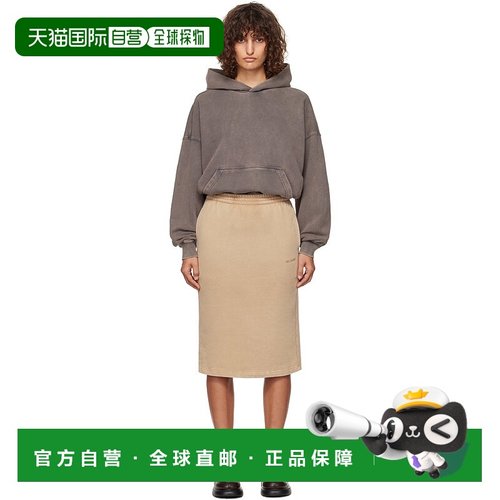 1h可退 潮奢 We11Done 女士 灰色 & 棕色 Layered Hoodie 连衣裙