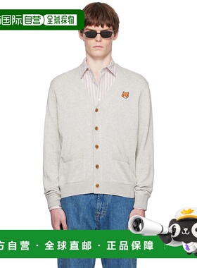 1h可退 潮奢 MAISON KITSUNE 男士 灰色 Fox Head Patch Regular