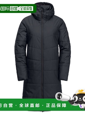 JACK WOLFSKIN 女士户外风衣 1023673DARKNAVY CO 黑色