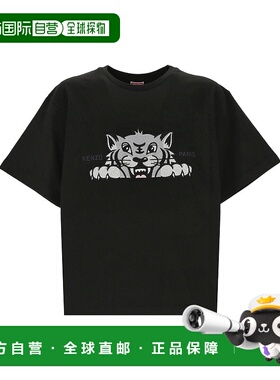 KENZO 男士T恤 FF55TS5264SI99J SS2025 黑色 Black cotton t-shi