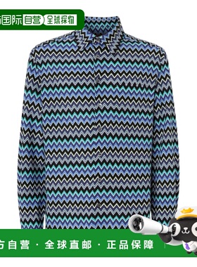 MISSONI 男士衬衫 US25SJ0KBR010USM9KW SS2025 蓝色