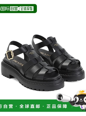 PRADA 女士凉鞋 1X923N7V6F055F0002 CO 黑色 露趾平底拖鞋