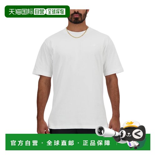 1h可退 NEW BALANCE 男士T恤 MT41533WT SS2025 白色 短袖T恤