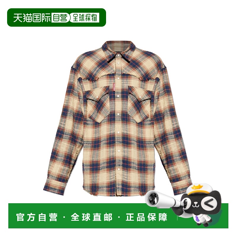 1h可退 DSQUARED2 男士衬衫 S71DM0797D35351001F AW2025长袖