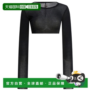 RICK OWENS 女士T恤 RP01F6220MR09 SS2026 黑色 Short top with