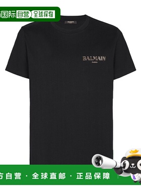 BALMAIN 男士T恤 EH1EF000GD84EAD SS2025 黑色 短袖T恤