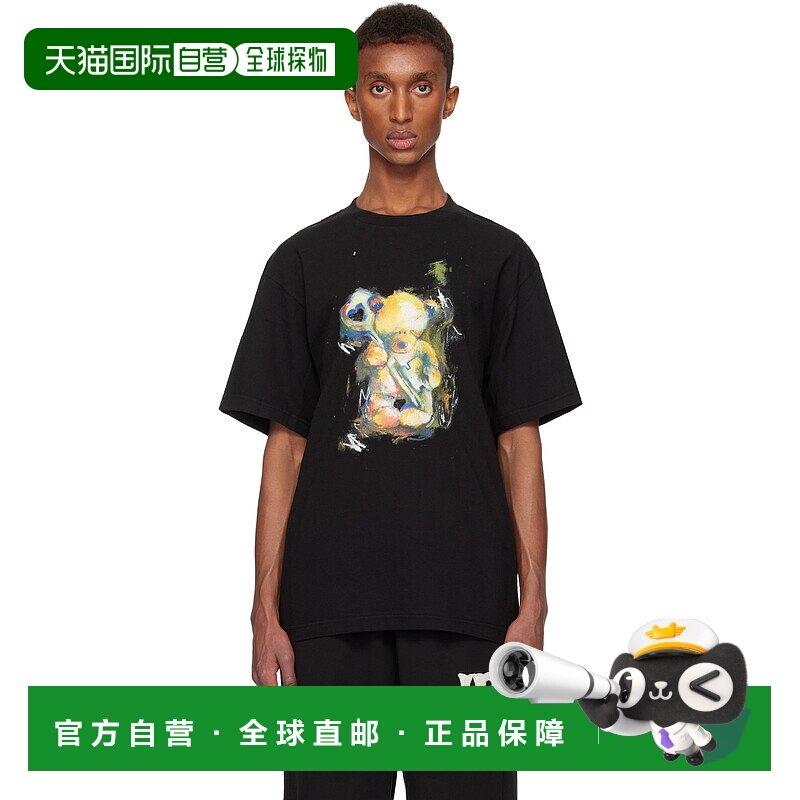 1h可退 潮奢 We11Done 男士 黑色 Teddy Bear T 恤 WDTT324752U