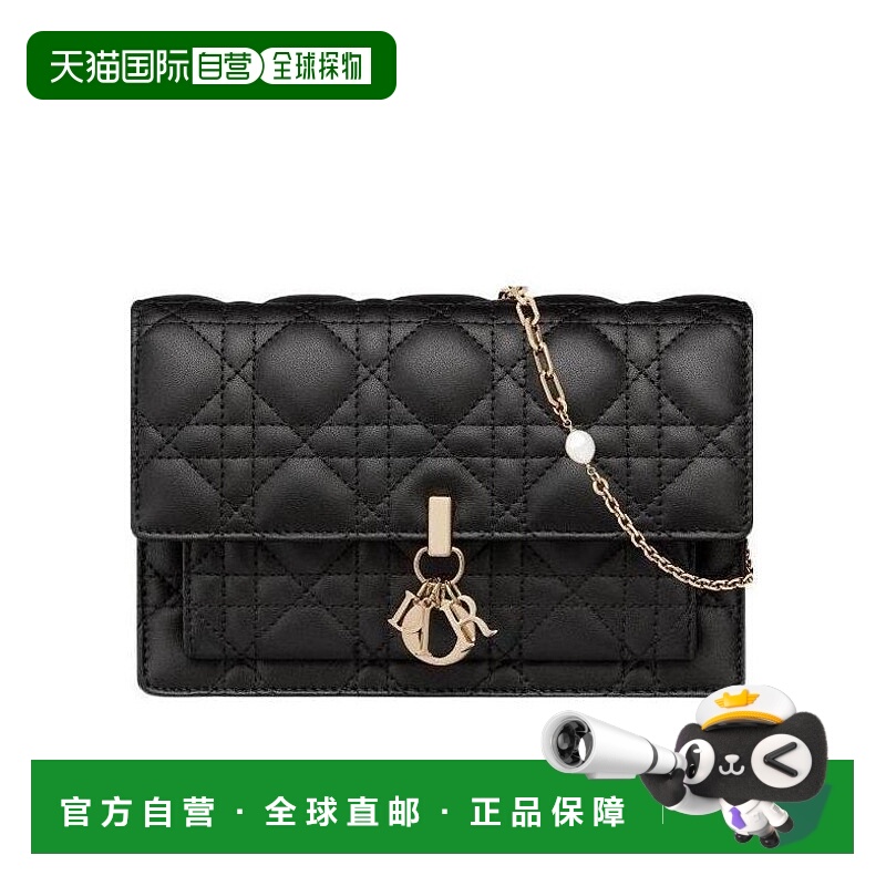 1h可退 DIOR 女士斜挎包 S0937ONMJM900 SS2025 黑色 LADY 链条手