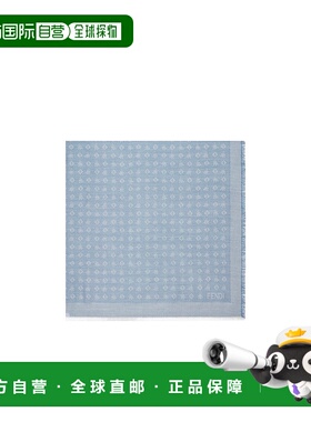 FENDI 女士围巾 FXT069AUM7F0RU7 SS2025 蓝色 FF 披肩