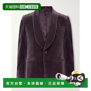 男士 Kingsman 修身 青果领棉质天鹅绒西装 KM281 1h可退 外套 潮奢