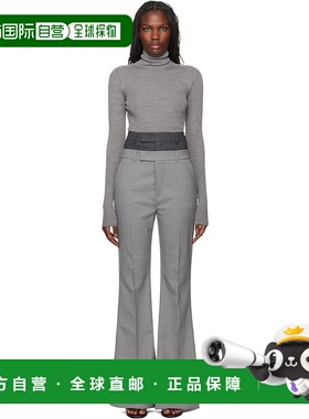 1h可退 潮奢 Sportmax 斯宝麦斯 女士 灰色 Flared 长裤 24221360