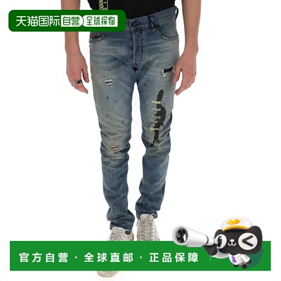 DIESEL 男士牛仔裤 00SWID0097M01 SS2020 花色 slim distressed