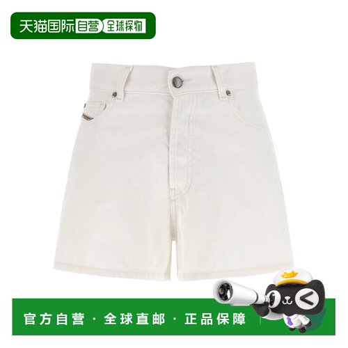DIESEL 女士短裤 A2226609I41100 SS2026 白色 De-Helios Shorts