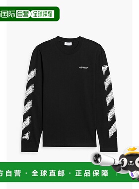 1h可退 潮奢 off-white 男士 印花棉针织T恤 44MAB086G5J0041001B