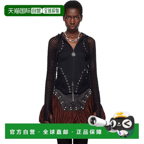 1h可退 潮奢 Chopova Lowena 女士 黑色 Tumble 连帽衫 5230