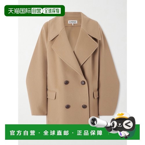 1h可退 潮奢 LOEWE 罗意威 女士 双排扣羊毛大衣 S359Y01XE8