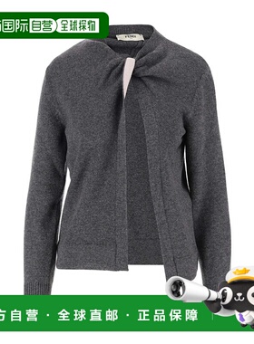 FENDI 女士针织毛衣 FZC968ANJJF0TAZ AW2023 黑色 长袖罗纹针织