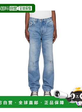 KSUBI 男士牛仔裤 MFA24DJ007DENIM AW2024 蓝色 腰带环牛仔长裤