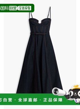 1h可退 潮奢 ZIMMERMANN 女士 牛仔中长连衣裙 2114DR251NIGHTSKY