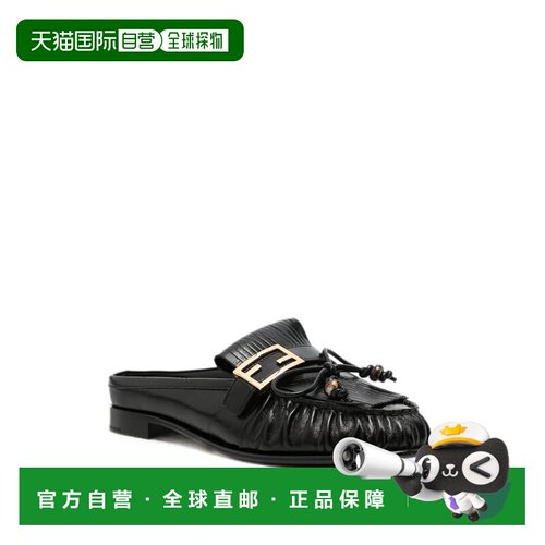 FENDI 女士芭蕾乐福鞋 8R9011AY2MF1XHO AW2026 黑色 Baguette 穆