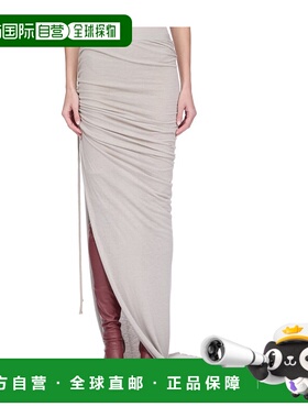 1h可退 奢淘 Rick Owens 松紧腰羊毛半身裙 女 RP02E4359JR长裙