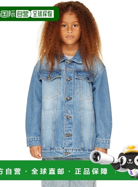 1h可退 潮奢 Main Story 女童 蓝色褪色儿童牛仔夹克童装 MS148