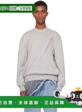 1h可退 潮奢 Y PROJECT 男士 灰色 Pinched Logo 毛衣 206SW011