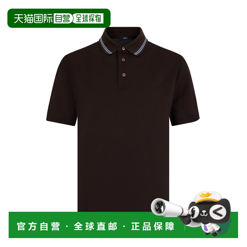 HERNO 男士POLO衫 JPL00141U540168800 SS2026黑色短袖男装图片