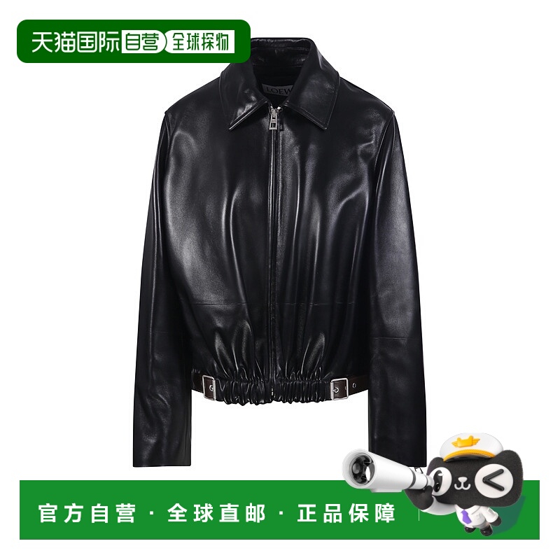 1h可退 LOEWE 女士外套 S540Y34L571100 AW2025 黑色 长袖皮夹克