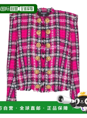 BALMAIN 女士西服 GF1SM509CG42AAA SS2026 粉红色 Tweed blazer