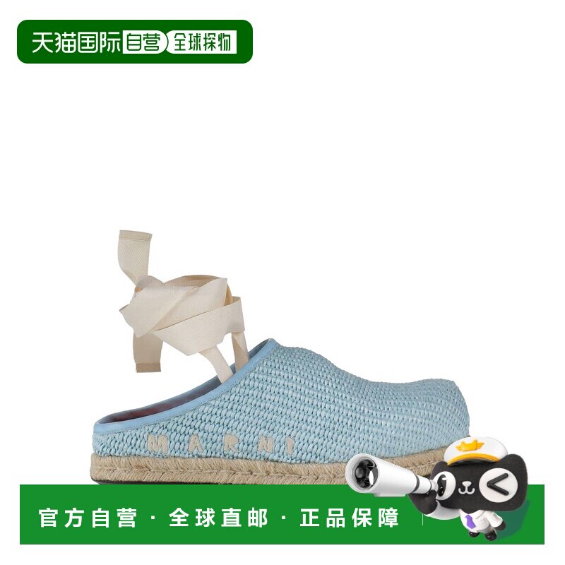 Marni 玛尼 女士 帆布面凉鞋 BLUE蓝色 单鞋拖鞋时尚舒适