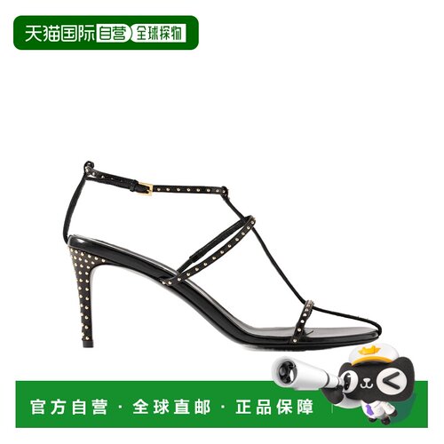 KHAITE 女士高跟鞋 F2045943200 AW2025 黑色 铆钉高跟凉鞋