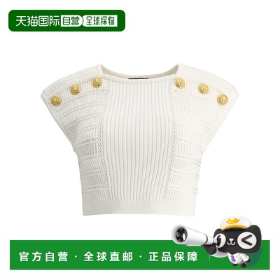 BALMAIN 女士背心吊带 AF1AI075KE100FA AW2023 白色