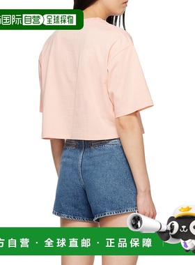 BALMAIN 女士衬衫 CF2EE020BC74KDB AW2024 花色短袖T恤 圆领上衣