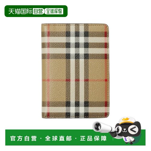 1h可退 奢淘 Burberry logo标识格纹护照夹 女 80739751卡包钱包
