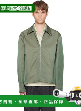 1h可退 潮奢 Jil Sander 吉尔 桑达 男士 绿色拉链夹克 J61DL0064