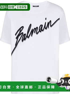 BALMAIN 男士T恤 EH1EG010BC86GAB SS2025 白色短袖