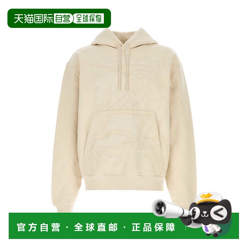 BURBERRY 男士T恤 8099562C1409 AW2024 米白色 Hooded sweatshir