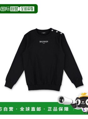 BALMAIN 男童针织毛衣 BV4Q10Z1753930BC AW2024 黑色